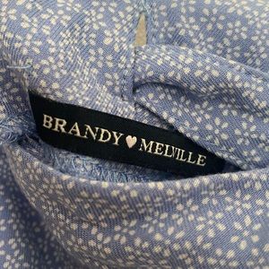 BRANDY MELVILLE Warp Skirt. Light blue with flowers, one size fits all